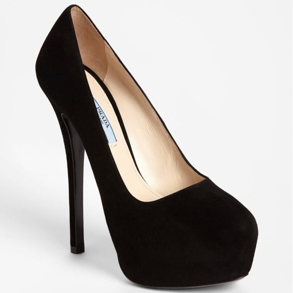 Prada Suede Platform Pump
